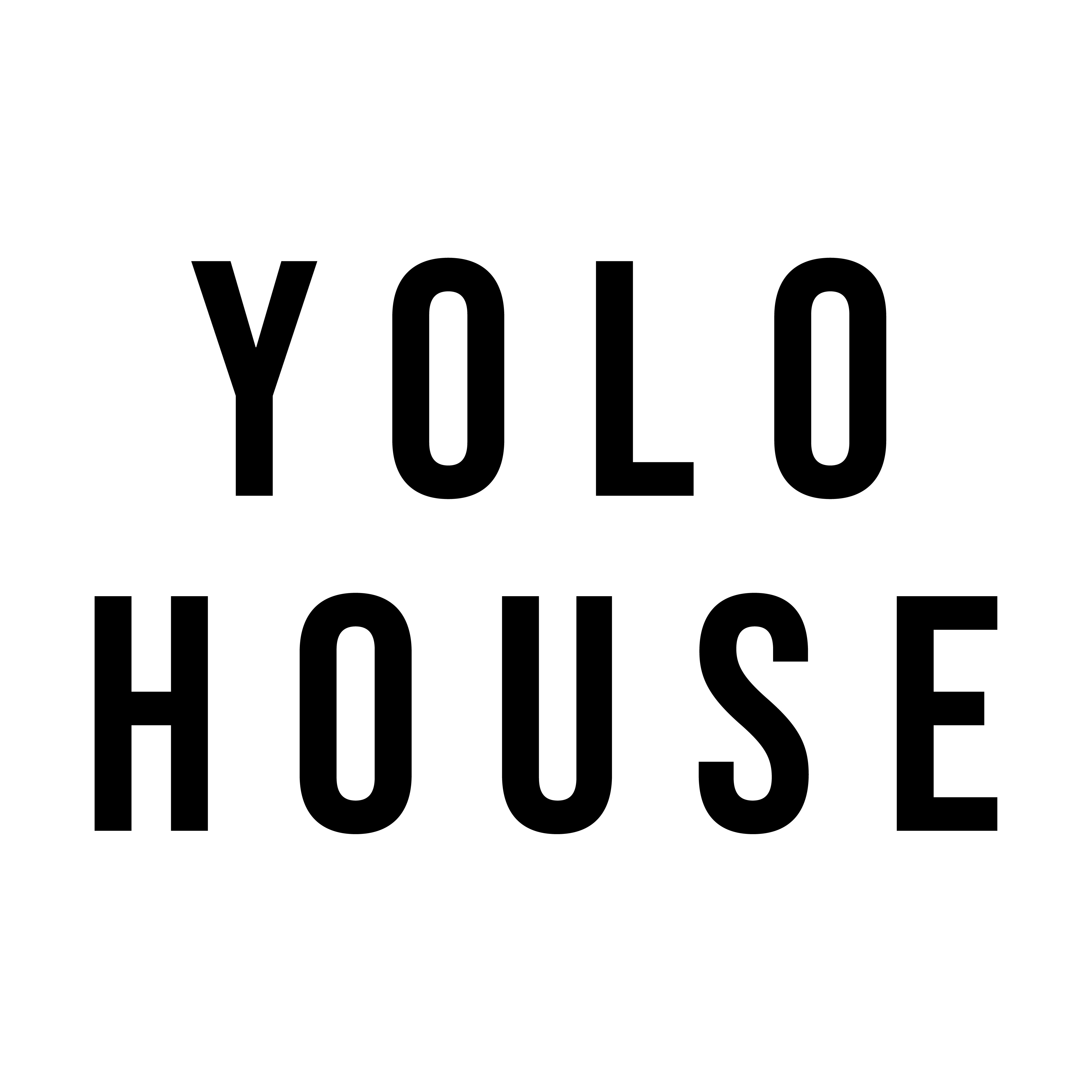 YOLO HOUSE stacked wordmark